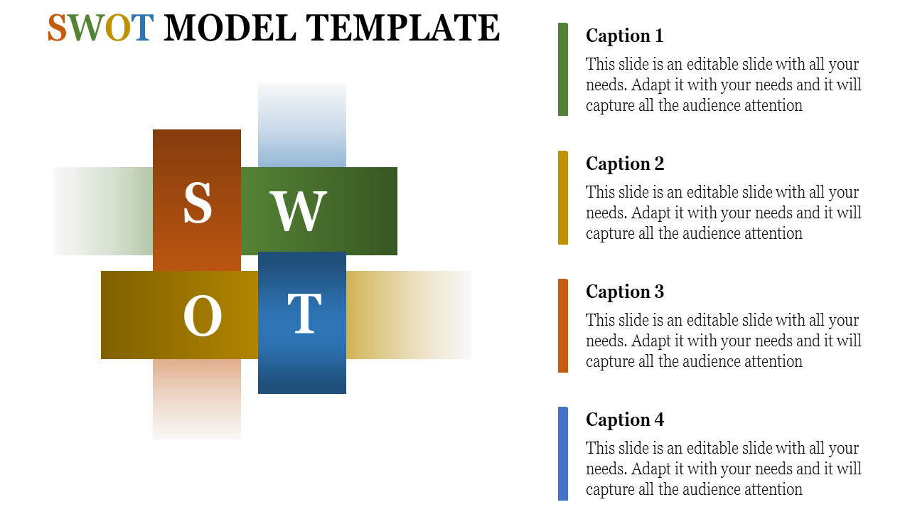 Interconnected SWOT Model Template PPT and Google Slides Presentation